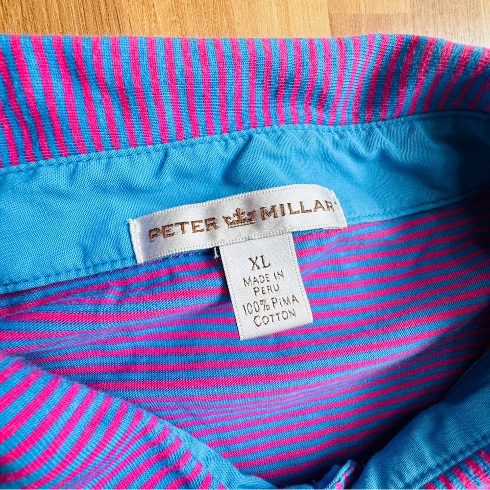 Peter Millar striped polo shirt size XL